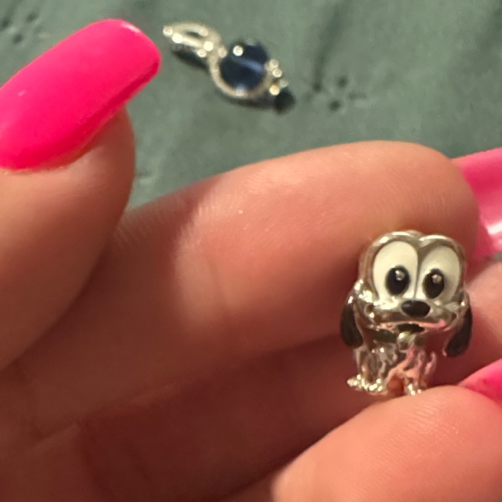 Silver Dog Charm